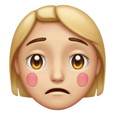 so like a sad face 🥺 and mix of this☺️ and this😔, like someone is sad because you ignore them but they have that cute smiley face with watery but not watery eyes and you cant say no to them, but make it classic emoji not woman or man emoji sticker
