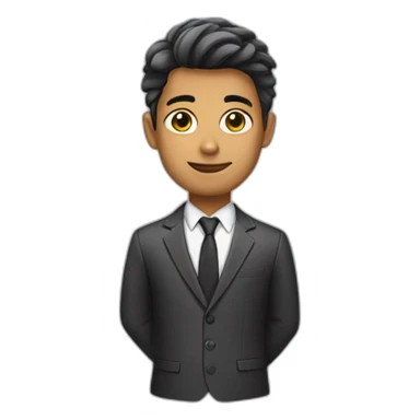 An adolescent in suit sticker