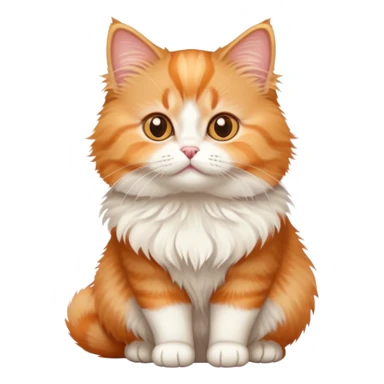 Orange munchkin cat sitting  sticker