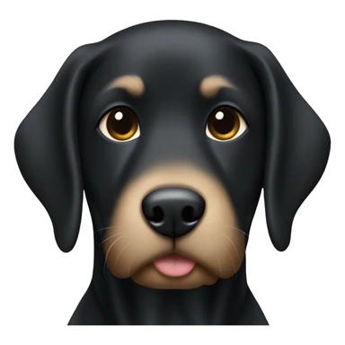 Black lab with brownish blondish blue eyed girl sticker