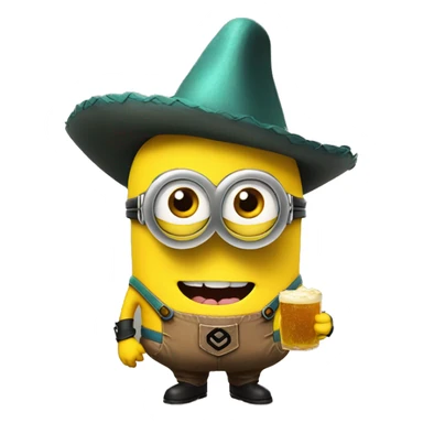 Minion con sombrero de copa sticker