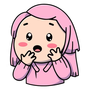 Crying pink tears sticker