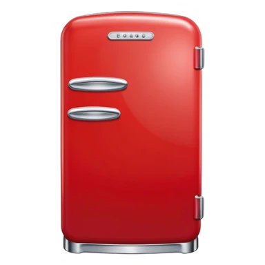 red vintage fridge sticker