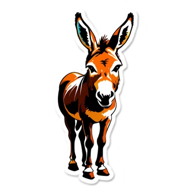 Donkey in Hawaii sticker