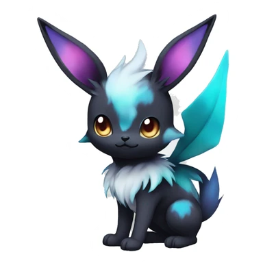 Colorful Dark Edgy Kawaii Eeveelution-Cute-Pokémon-fusion full body sticker