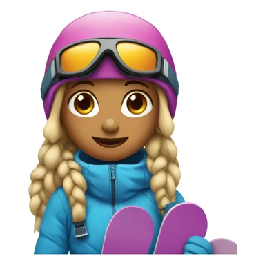 Girl on snowboard  sticker
