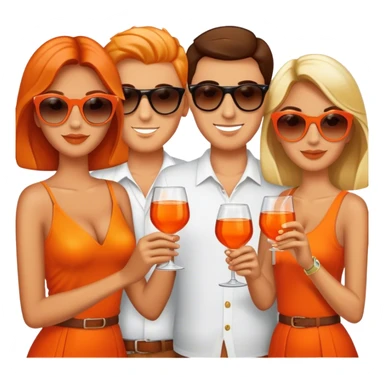advertising people drinking aperol sticker