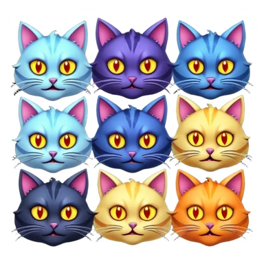 Super scary Monster cats sticker