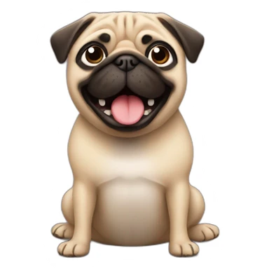 Pug sings sticker