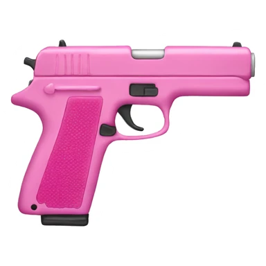 Pink gun sticker