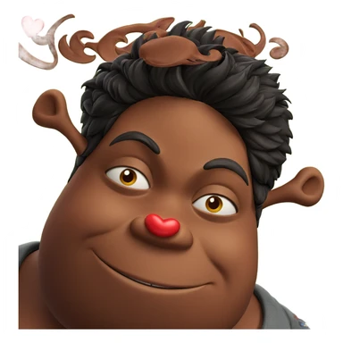 smiling boy with heart emoji sticker