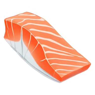 raw salmon saku block sticker