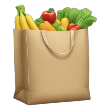 Bag of groceries sticker
