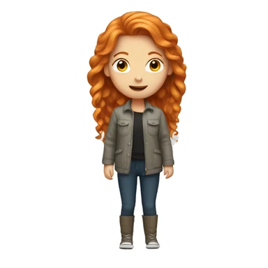 Ginger hair girl sticker