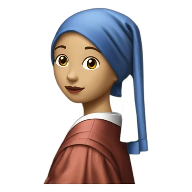 jeune fille à la perle vermeer sticker