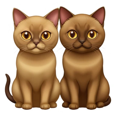 Two burmese cats sticker