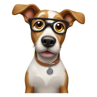 A dog taking a selfie sticker