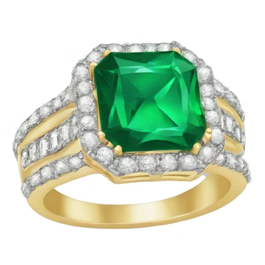 emerald Green Engagement Ring  sticker