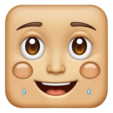 smile face with tears sticker