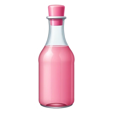 Pink bottle sitting on the countertop sticker