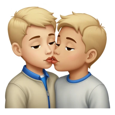 Boy kissing boy sticker