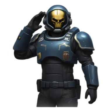 Helldivers 2 captain death salutes super earth sticker
