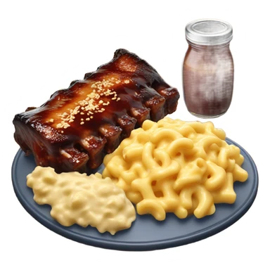 Ribs and macaroni and cheese sticker