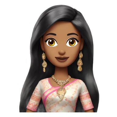 indian barbie doll sticker