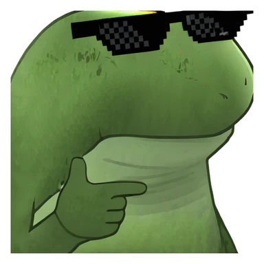 frog with sunglasses sticker