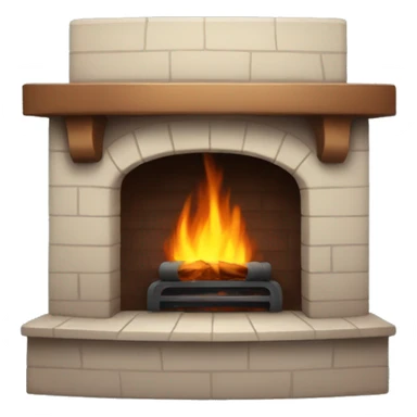 Warm fireplace sticker