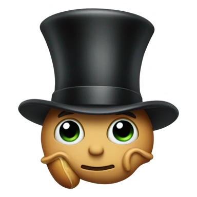 Peanut with top hat sticker