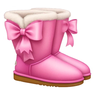 pink uggs with bows sticker
