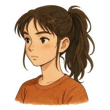 Asian girl with hairstyle like Tate McRae sticker