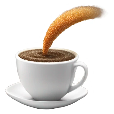 Salt going inside a coffee (illusion of a salt cafe) sticker