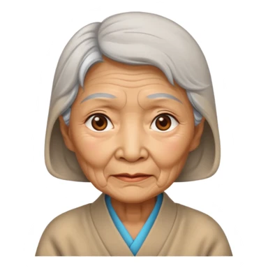 Asia old woman sticker