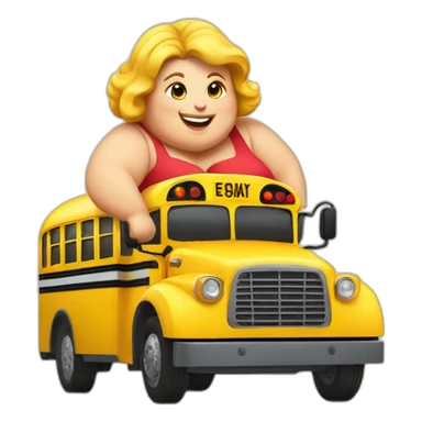 Fat Lady Driving School Bus sticker