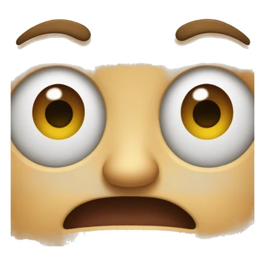 One eye open drooling face sticker