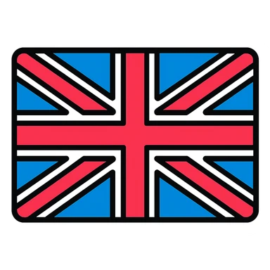 the flag of the United Kingdom, Union Jack, clean iconic style sticker