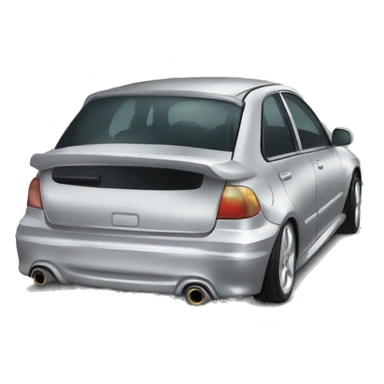 stanced silver hatch back var sticker