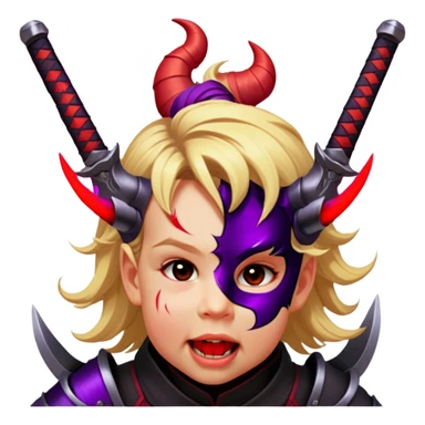 Demon-Horned Warrior sticker