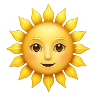 Yellow Sparkling Sun sticker