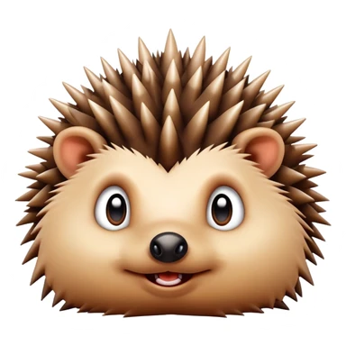 cute hedgehog grimacing with spikes slightly raised sticker