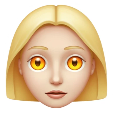 face with glowing eyes, techy look, AI emoji, apple style sticker