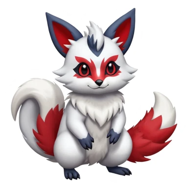 Absol-Zorua-Furret-Zangoose-Chinchilla-fusion-animal-Fakémon-hybrid-creature  sticker