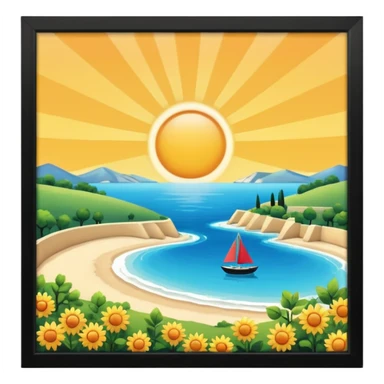 sunny weather france sticker