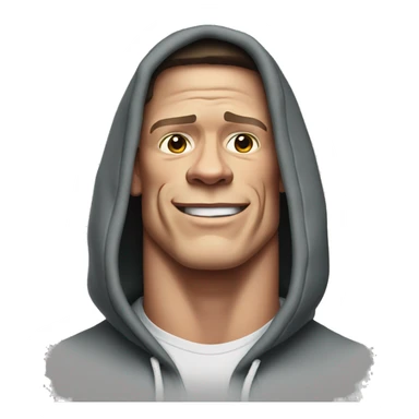 john cena wearing a hoodie sticker