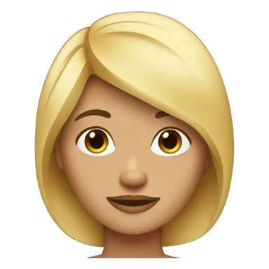 Chica rubia con pelo negro largo sticker