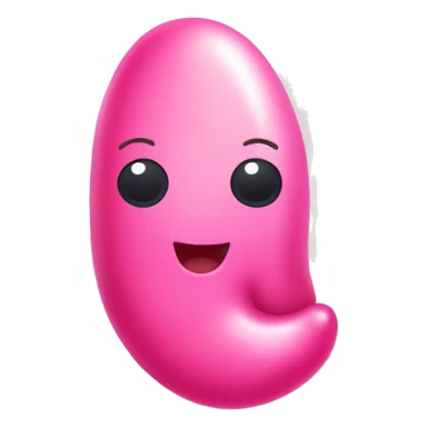 A cute pink jellybean sticker