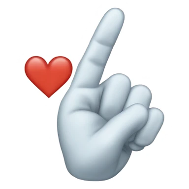 fingerheart made of thumb and middle finger overlapping sticker