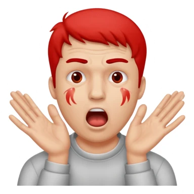 men  Face get slapped between two hands sticker